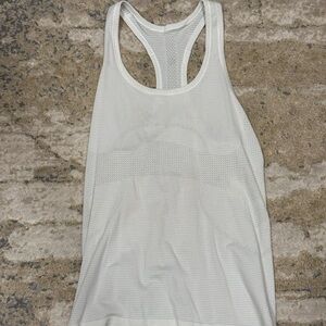 Lululemon Athletica White Racerback Tank Top